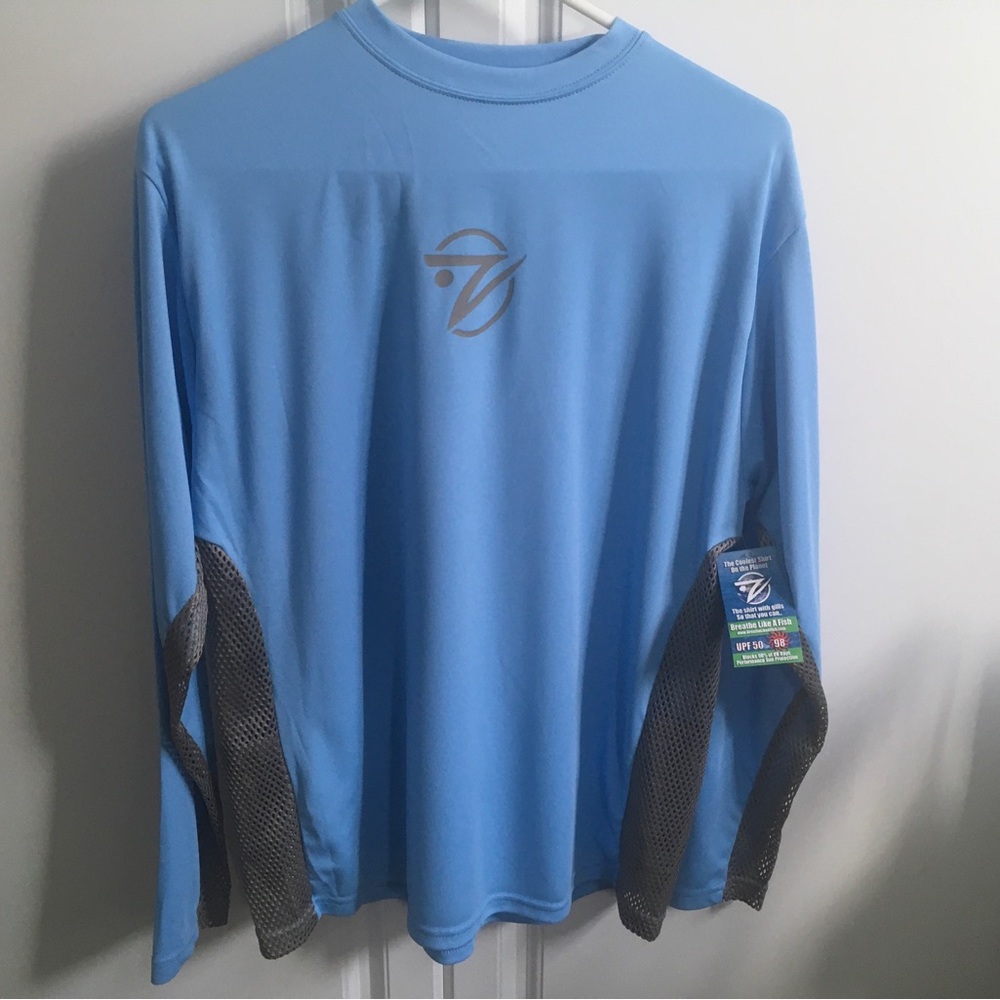 Rash Guard Long Sleeve Blue NWT Small